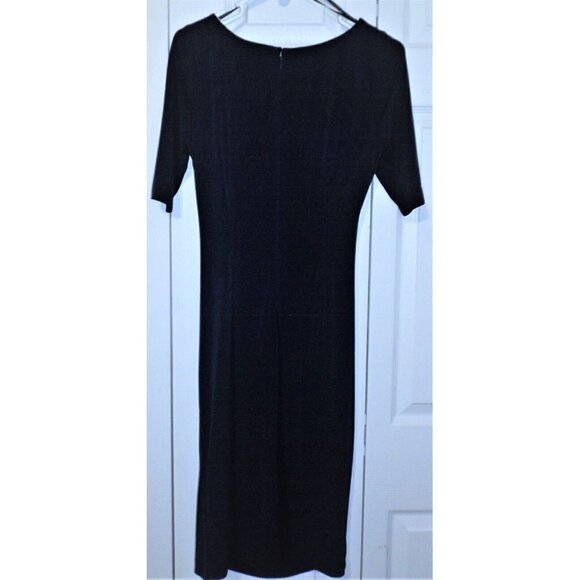 Vince Camuto 6 Blue Short Sleeve Sheath Dress Side Shirring No Care/Fabric Tag - Picture 1 of 5
